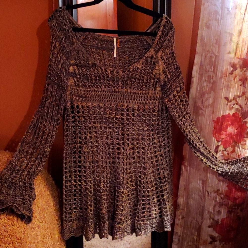 Free People Annabelle Open Knit Tunic